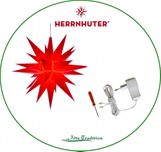 Herrnhuter Stern 13 cm rot inkl Netzteil
