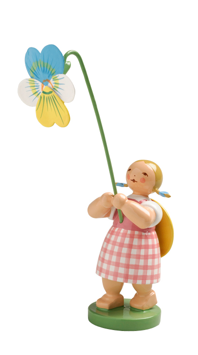 Wendt & Kühn Blumenkind Mädchen mit Stiefmütterchen