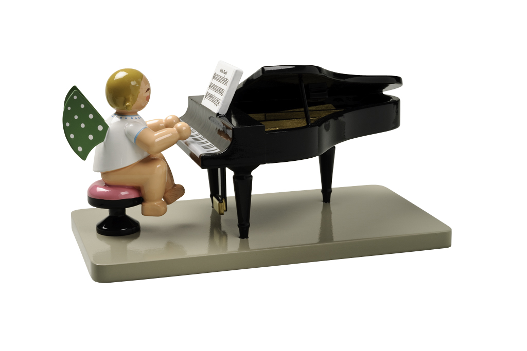 Wendt und Kühn Engel am Piano offener Flügel