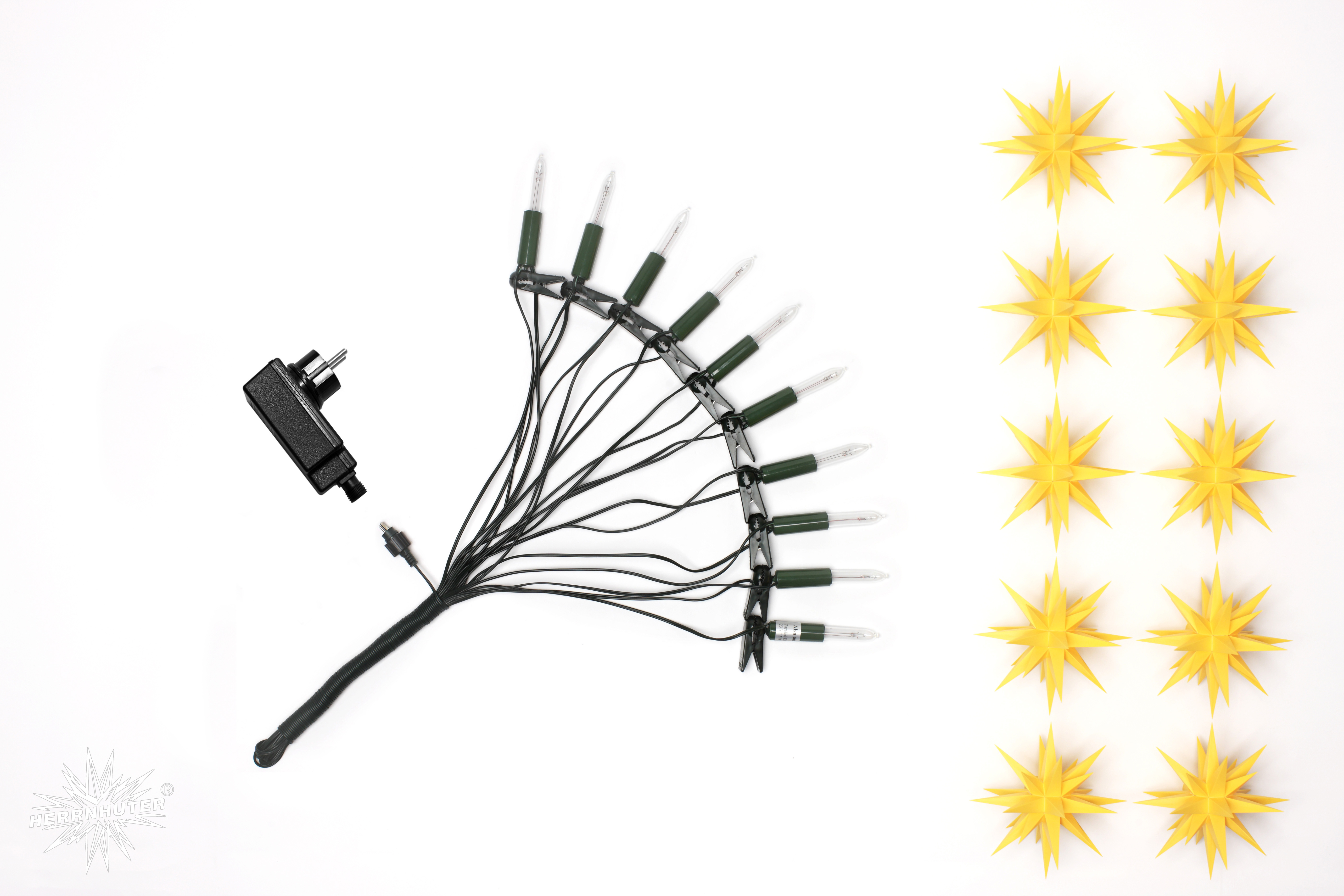 Herrnhuter Stern Lichterkette LED gelb
