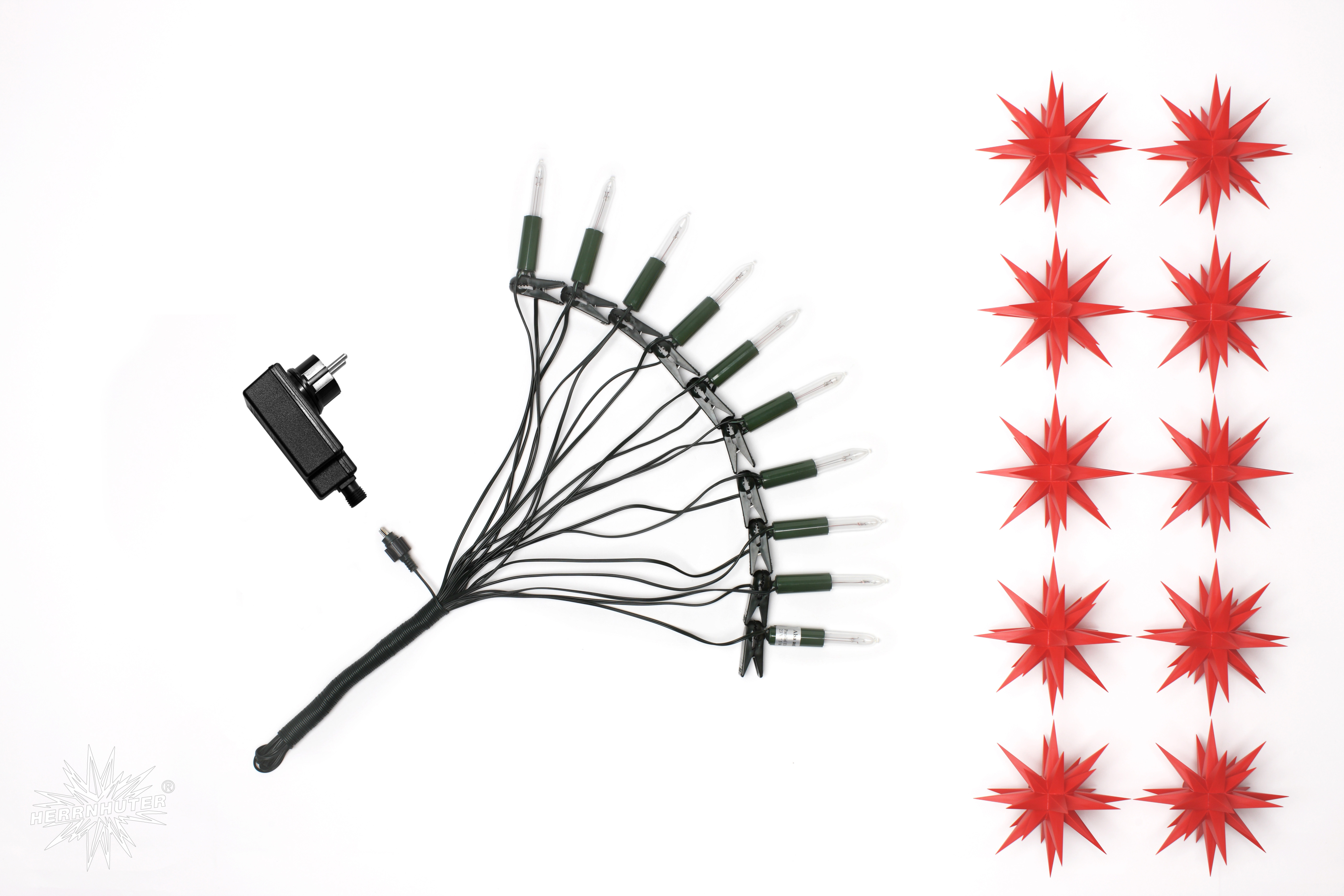 Herrnhuter Stern Lichterkette LED rot