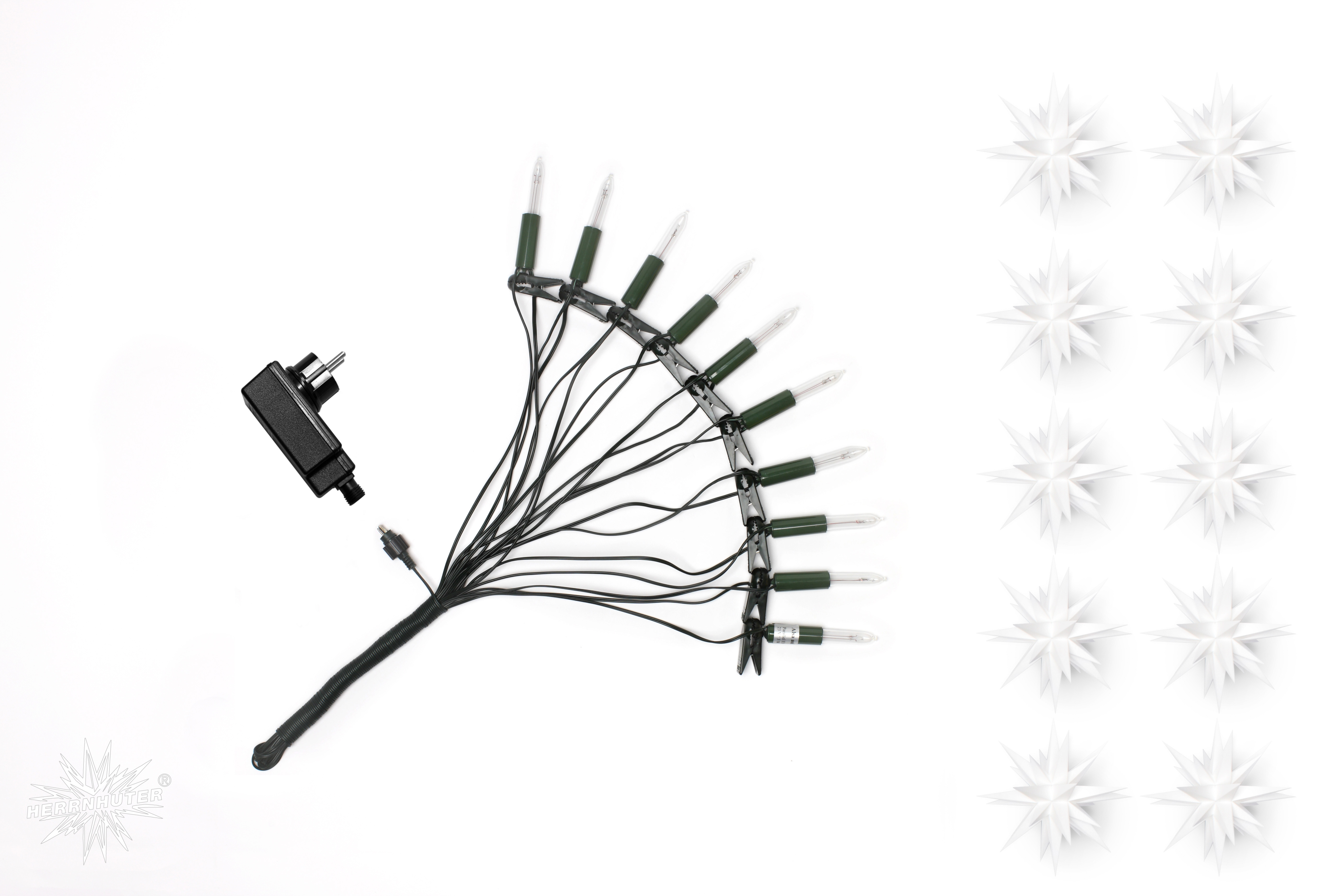 Herrnhuter Stern Lichterkette LED weiß
