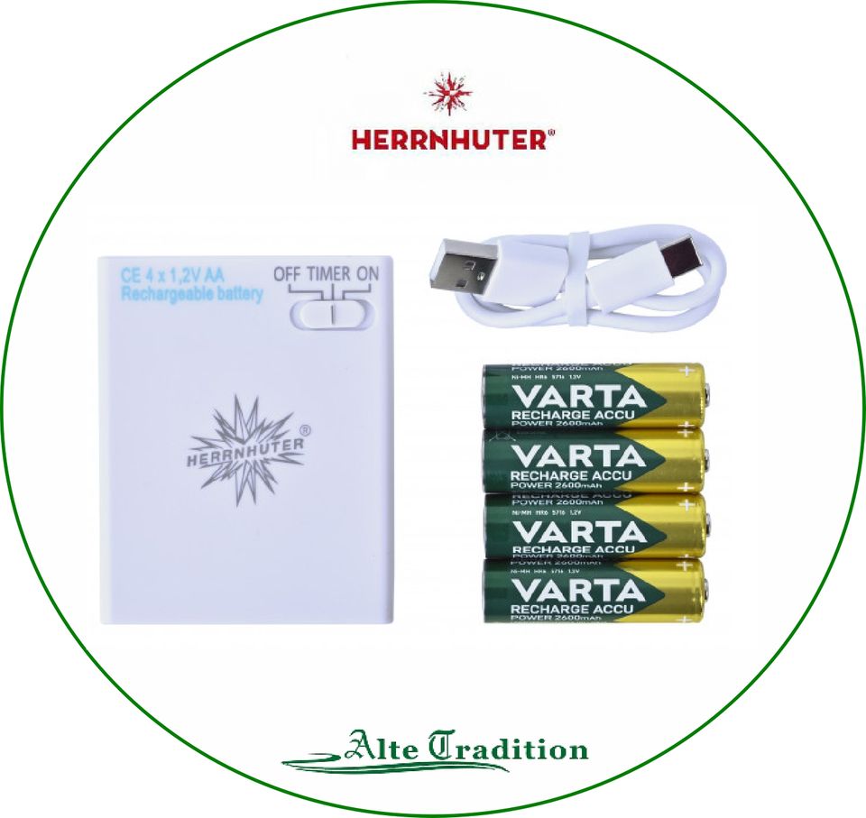 Herrnhuter Stern Akku-Batteriehalter  für 1 - 2 Sterne A1e