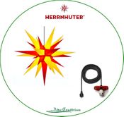 Herrnhuter Stern 130 cm rot-gelb inkl Kabel