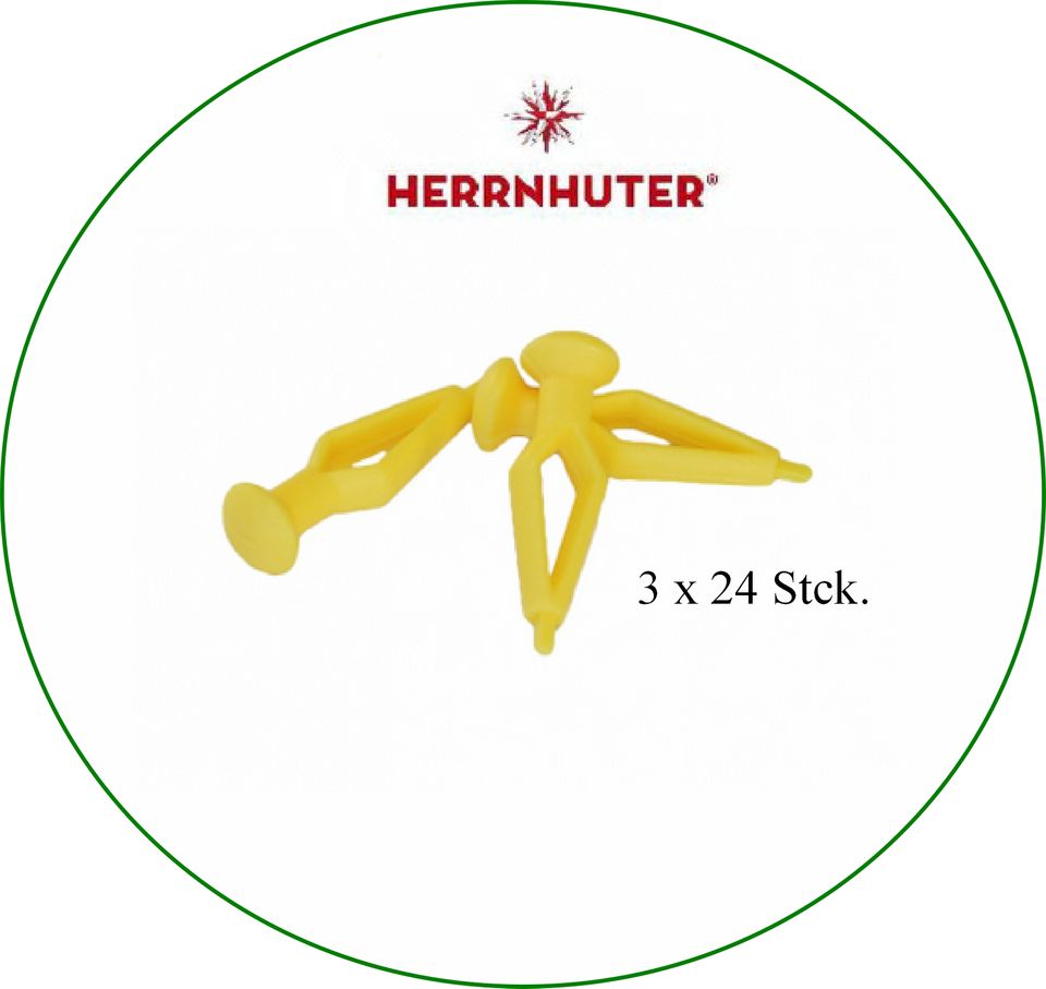 Herrnhuter Stern Montage Ersatzklammern gelb