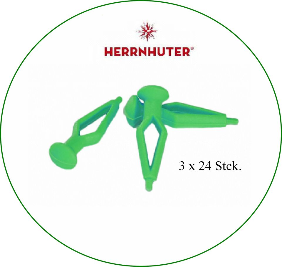 Herrnhuter Stern Montage Ersatzklammern grün